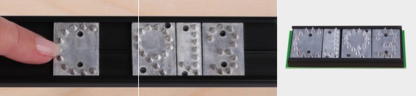 Spikeleiste für Spikes mit Kerbe, Schrifthöhe 20 mm, selbstklebend, 700 mm