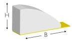 Vollgummi Profil B/2 EasyFix, GRAU, 700 × 12,5 × 7,5 mm