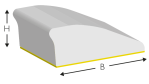 CITO Cushion Crease Plus EasyFix 21 × 7,5 mm, GOLD, Rolle à 20 Meter